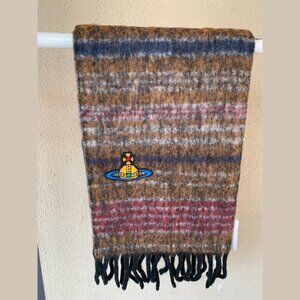 Vivienne Westwood Striped Logo Scarf